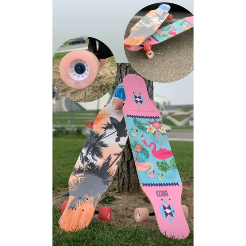 SKATE BOARD DLX 42" WOODEN XXL WHEEL LIGHT