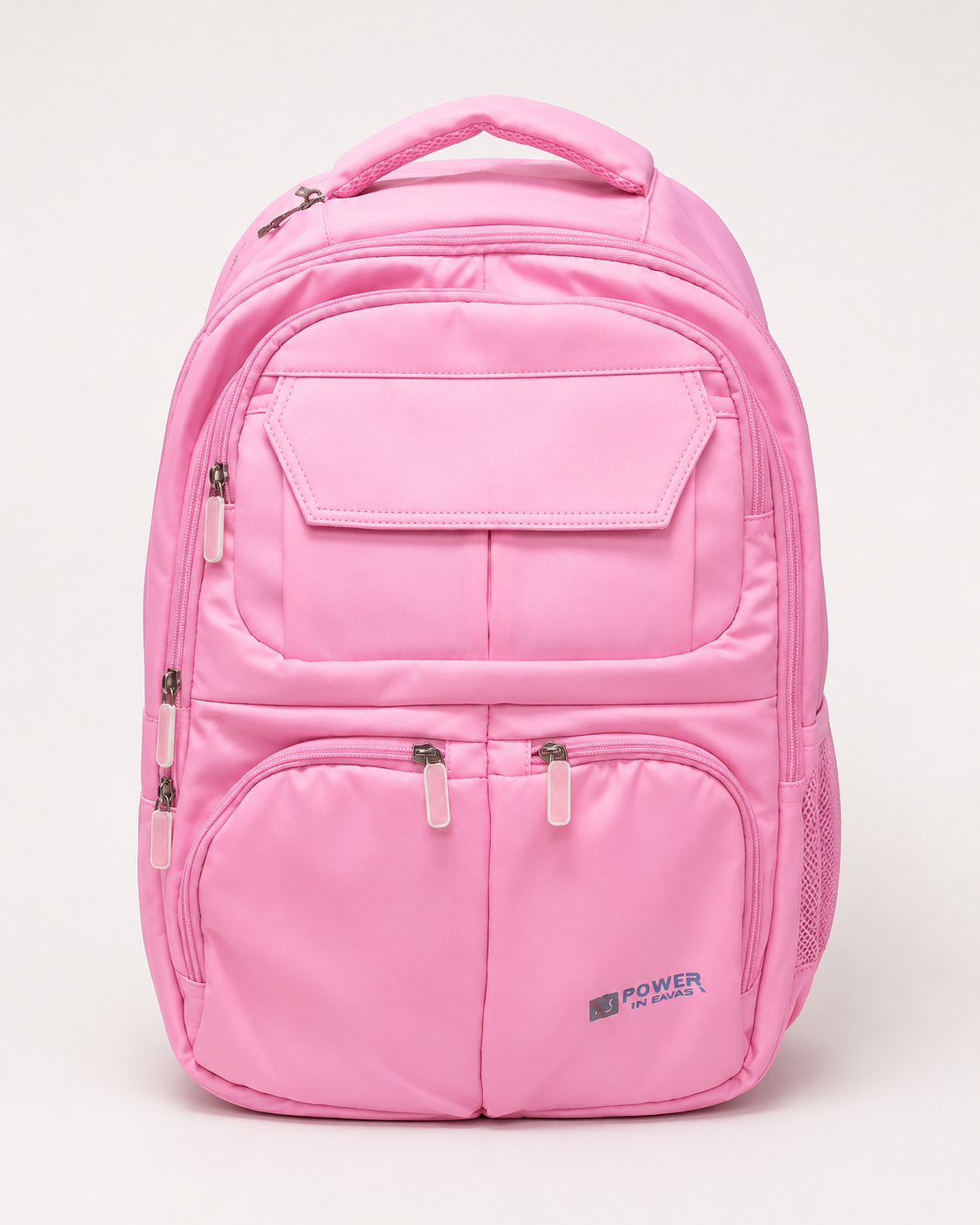 Classic Pink Multi-Pocket Girls School Backpack