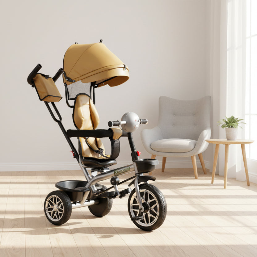 KIDS TRICYCLE LEATHER SEAT EVA TYRE