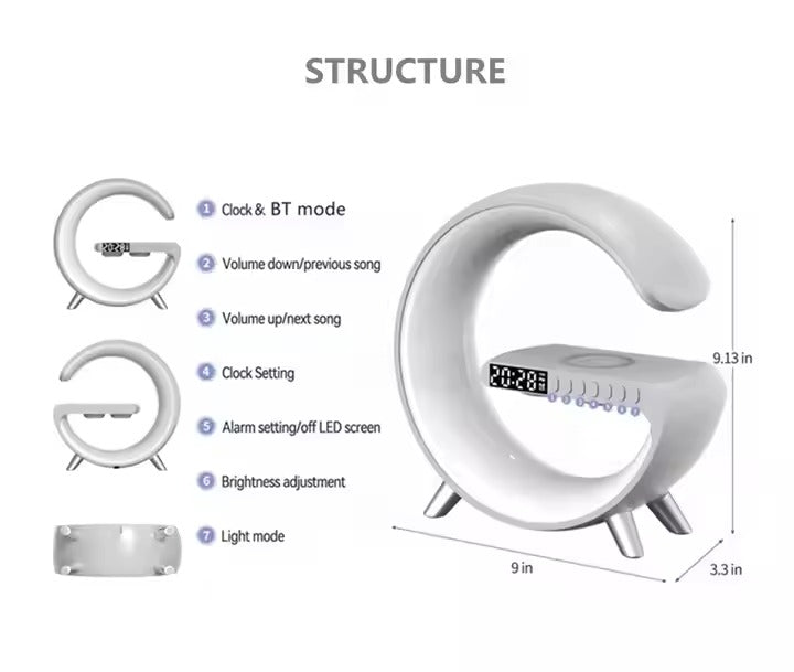 TABLE CLOCK & WIRLESS CHARGER
