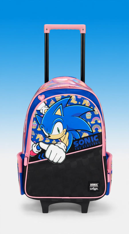 Smiggle Sonic The Hedgehog Pink Trolley Backpack