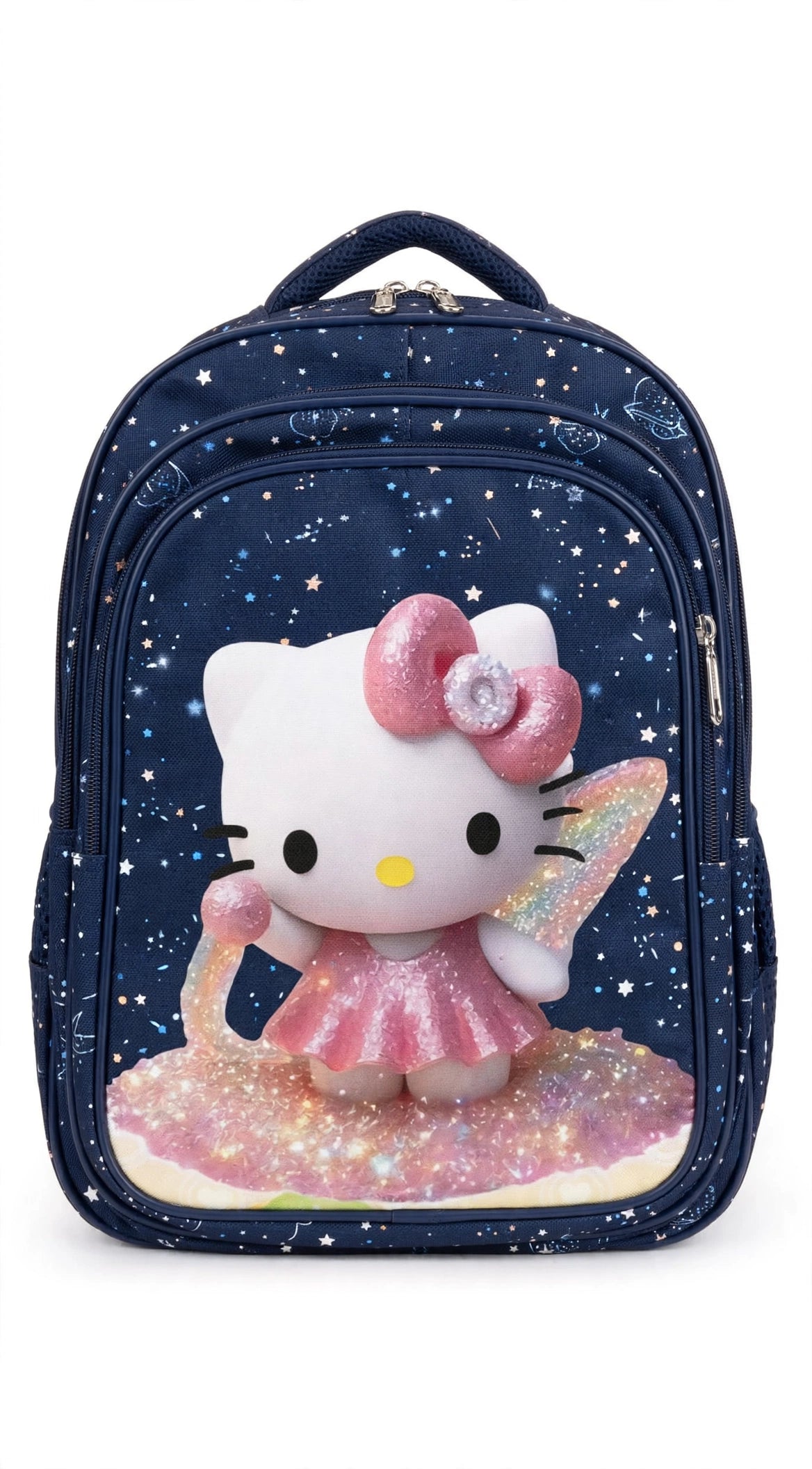 Original Hello Kitty Starry Kids Backpack – Navy Girls School Bag