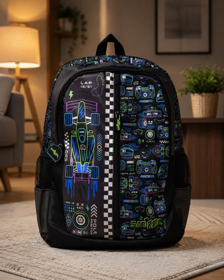Smiggle Racing Graphic Kids Backpack