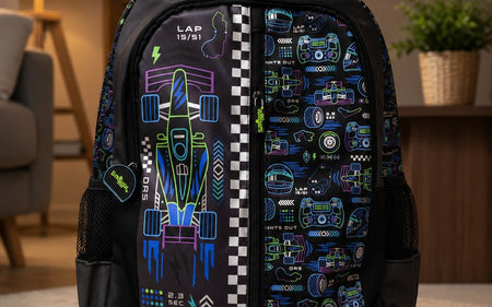 Smiggle Racing Graphic Kids Backpack