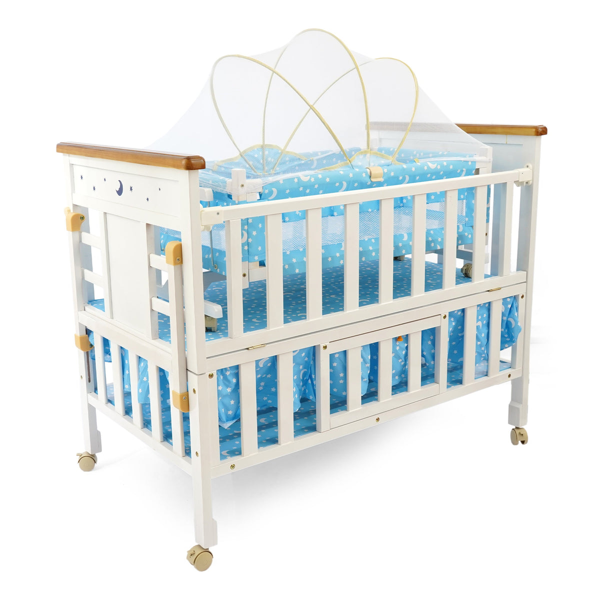 Junior Baby Cot with Crown
