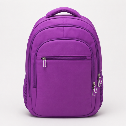 Classic Purple Multi-Compartment School Backpack