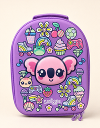 Custom Name Cat Kids Backpack – Pink & Turquoise available at Aryans Toys Pakistan
