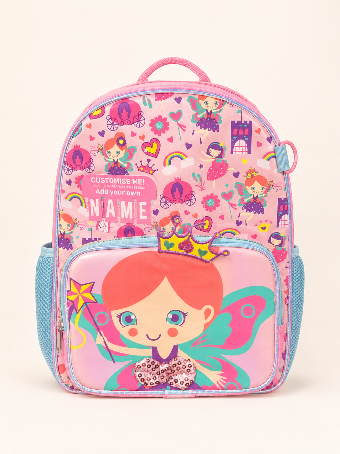 Custom Name Fairy Princess Backpack – Pink available at Aryans Toys Pakistan