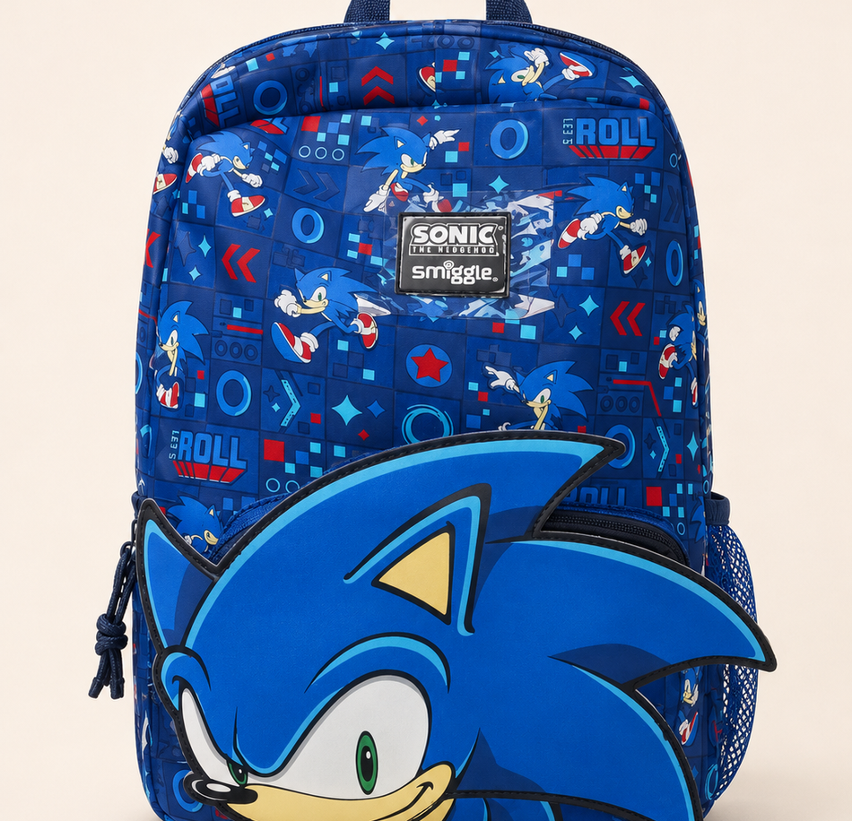 Sonic 3D Kids School Backpack – Blue available at Aryans Toys Pakistan