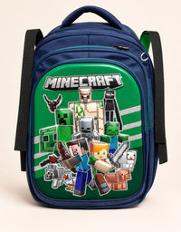 Minecraft Character Kids Backpack – Green & Navy available at Aryans Toys Pakistan
