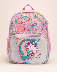 Custom Name Glitter Unicorn Backpack – Pink available at Aryans Toys Pakistan
