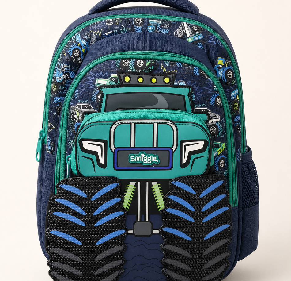 Aqua Multi-Pocket Fashion School Backpack available at Aryans Toys Pakistan