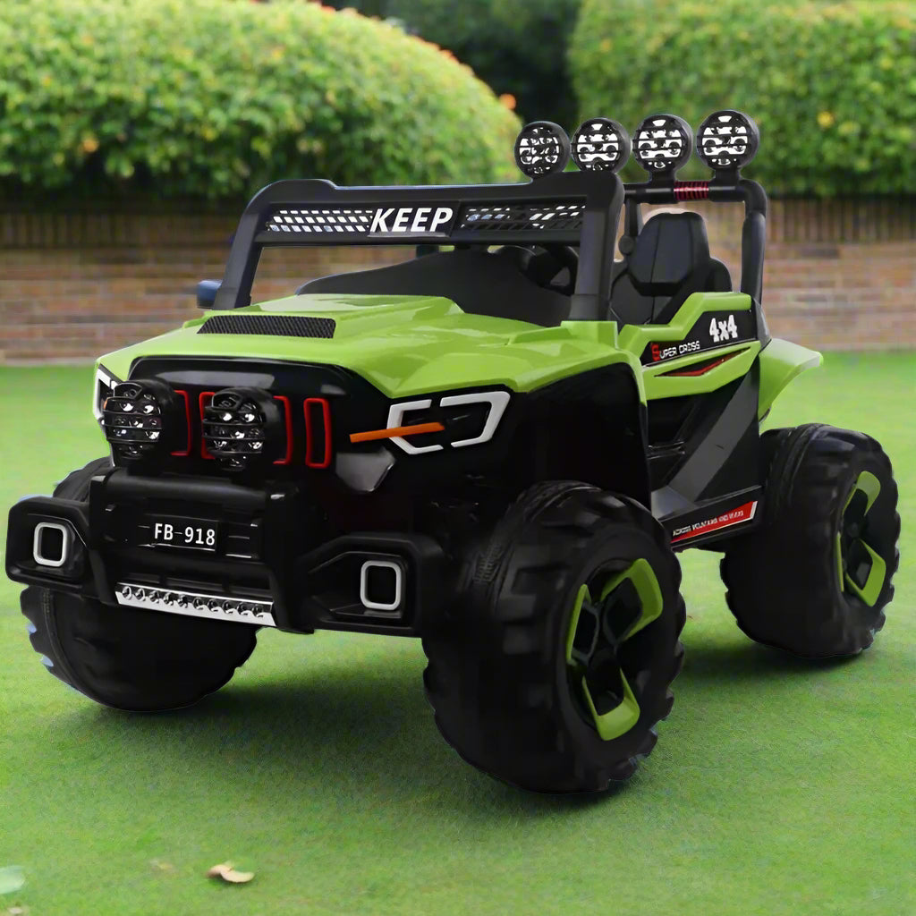KIDS RIDE ON JEEP Green & White colour available