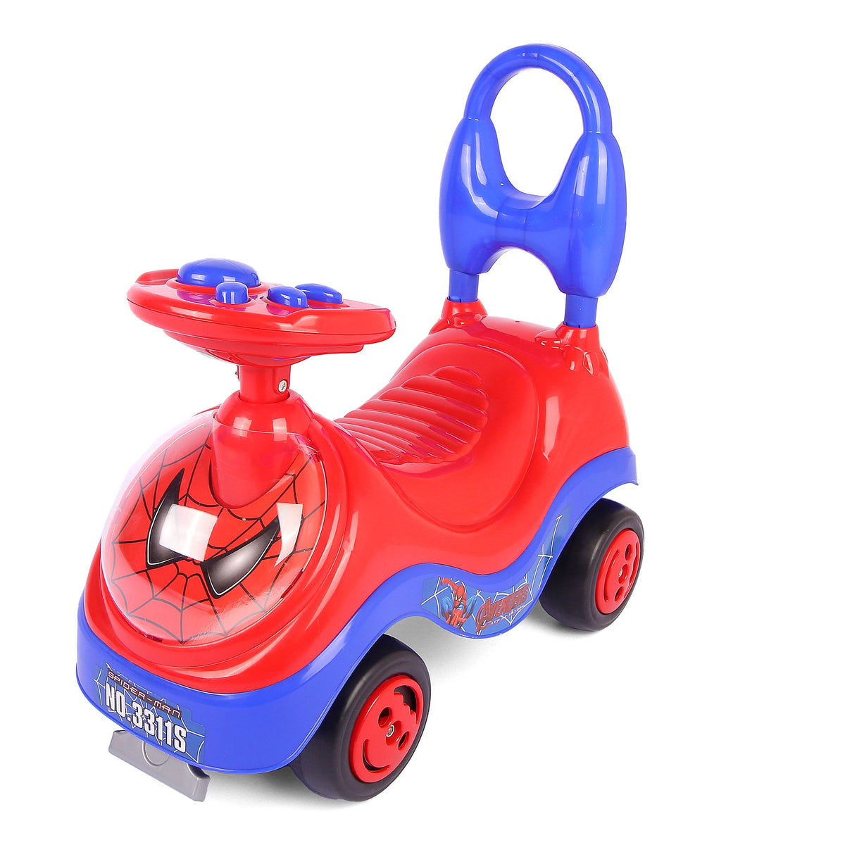 Spiderman Face Push Car