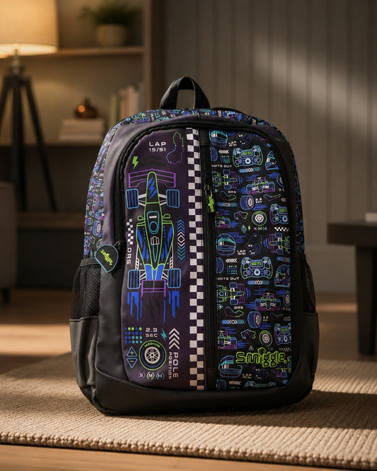 Smiggle Racing Graphic Kids Backpack