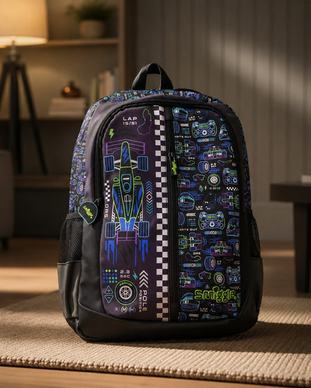 Smiggle Racing Graphic Kids Backpack