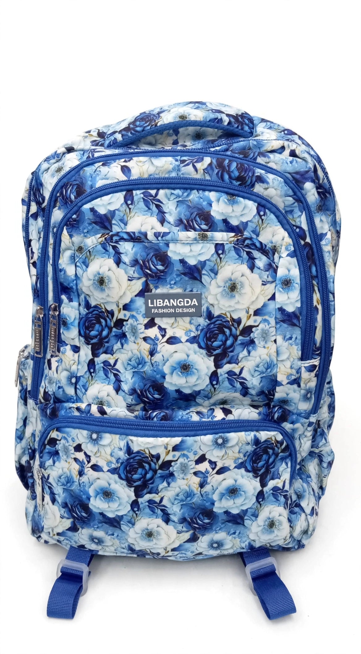 Blue Floral School Backpack – Stylish Girls School Bag