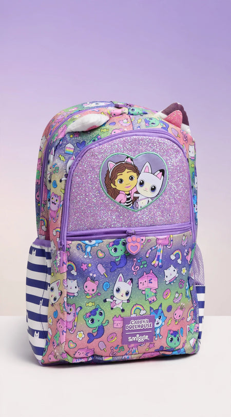 Smiggle Gabby's Dollhouse Glitter Backpack