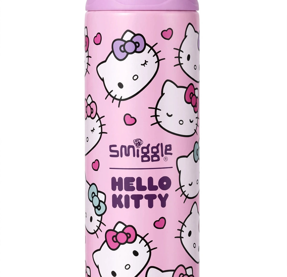hello kitty smiggle kids water bottle - pink