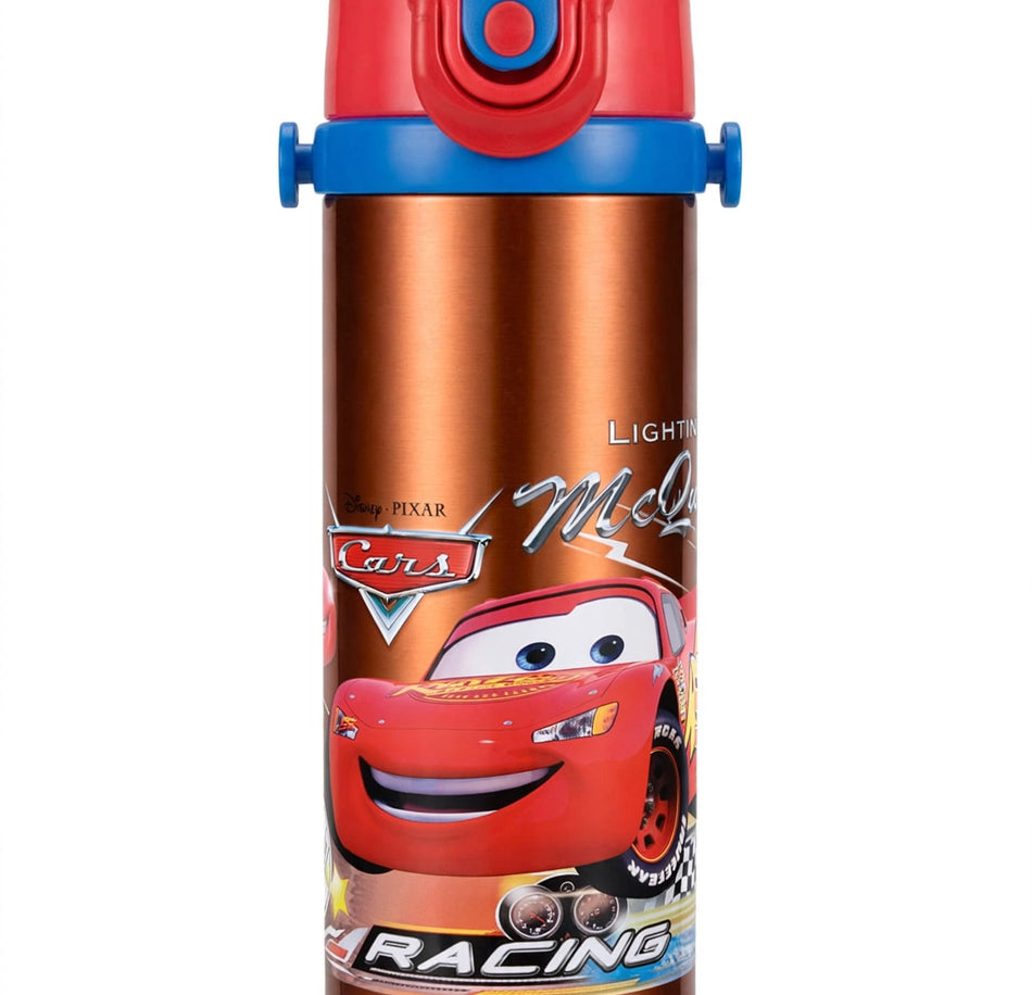 disney pixar cars racing kids water bottle - copper & blue