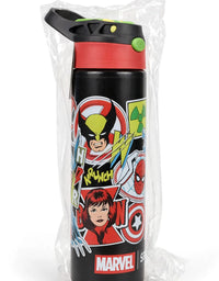 marvel avengers kids water bottle - black & red
