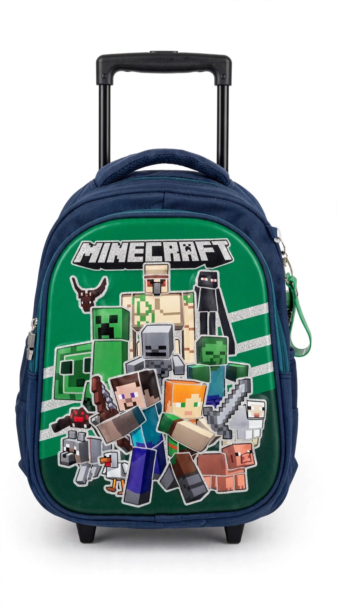 Original Minecraft Kids Trolley School Bag – Boys Rolling Backpack