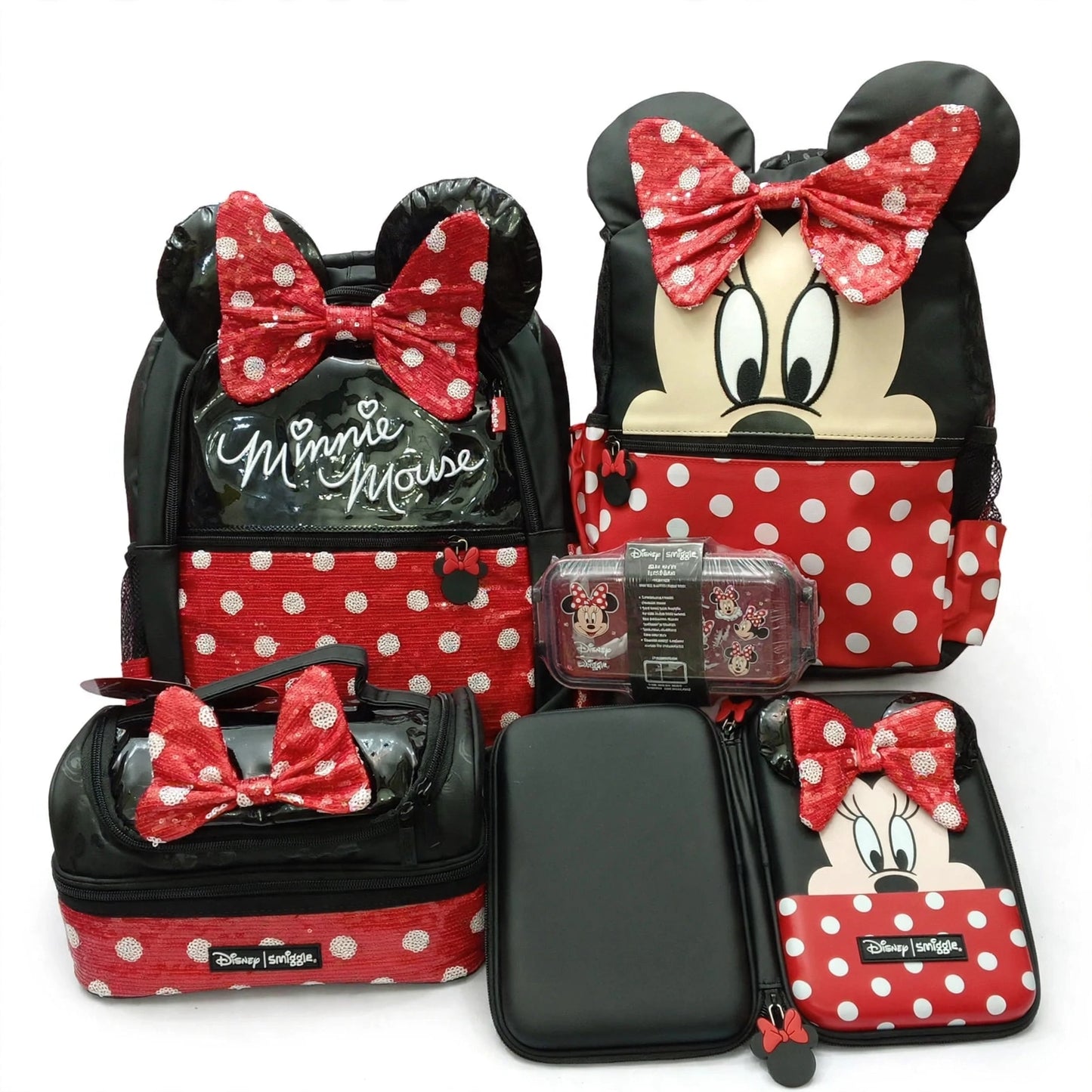 Original PremiumMinnie Mouse School Set – Backpack Lunch Bag Bottle Combo
