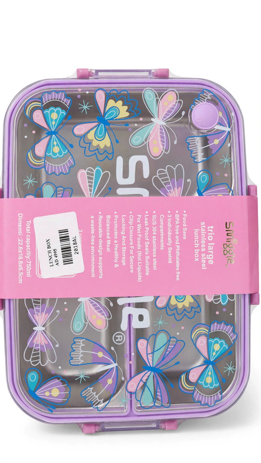 Smiggle Butterfly Lunch Box – Kids School Bento Box