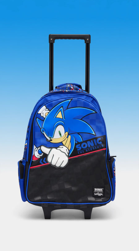 Smiggle Sonic The Hedgehog Blue Trolley Backpack