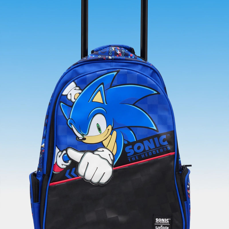 Smiggle Sonic The Hedgehog Blue Trolley Backpack