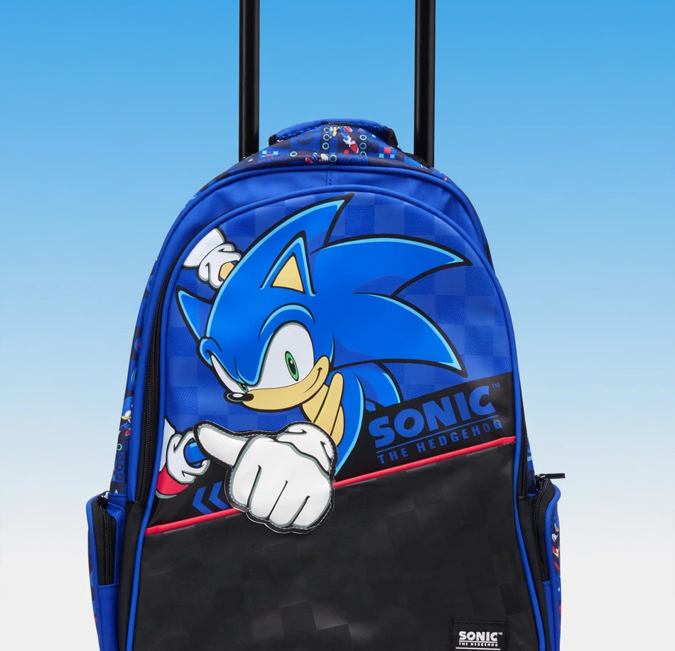 Smiggle Sonic The Hedgehog Blue Trolley Backpack