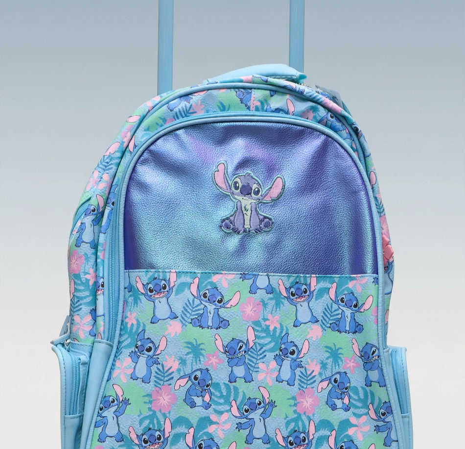 Disney x Smiggle Stitch Blue Trolley Bag